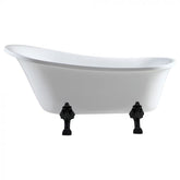 Fienza Clawfoot Freestanding Bath - Matte Black Feet